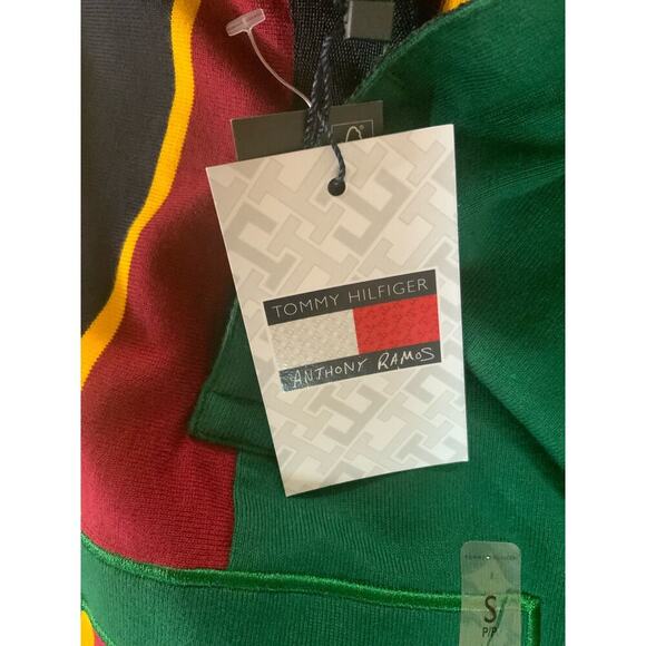 Tommy Hilfiger Rugby Polo Shirt Men Small Embroidered Logo Striped Multicolor - Picture 12 of 12